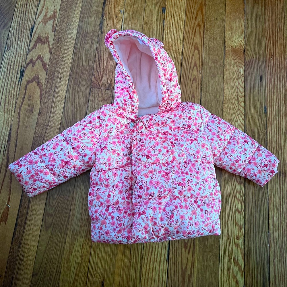 Old Navy Floral Baby Puffer Coat